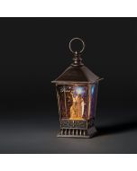 LED Swirl Holy Family Bronze Lantern