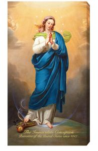 The Immaculate Conception, Patroness of the United States 10 x 18 Canvas Print with Name