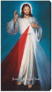 Blue Hyla Divine Mercy 10 x 18 Canvas Image