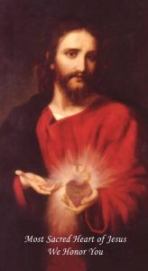 Most Sacred Heart of Jesus Prayer Card