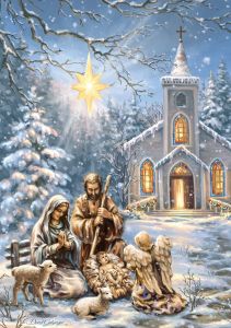 Nativity at the Chapel Boxed Christmas Cards
