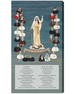 The 26 Champions of the Rosary with Names 10 x 18 Canvas Image